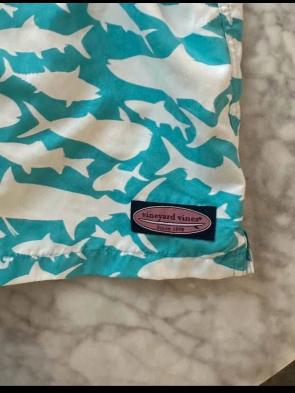 Vineyard Vines Men’s Swim Trunks - Small Sharks 7” inseam NWOT - Picture 3 of 4